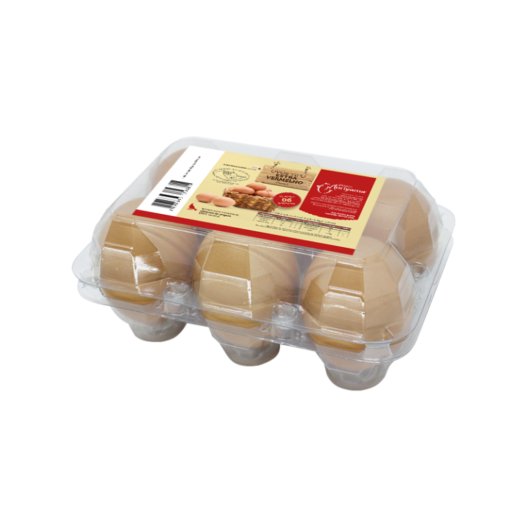 Ovos Tipo Extra Vermelho Bandeja com 06