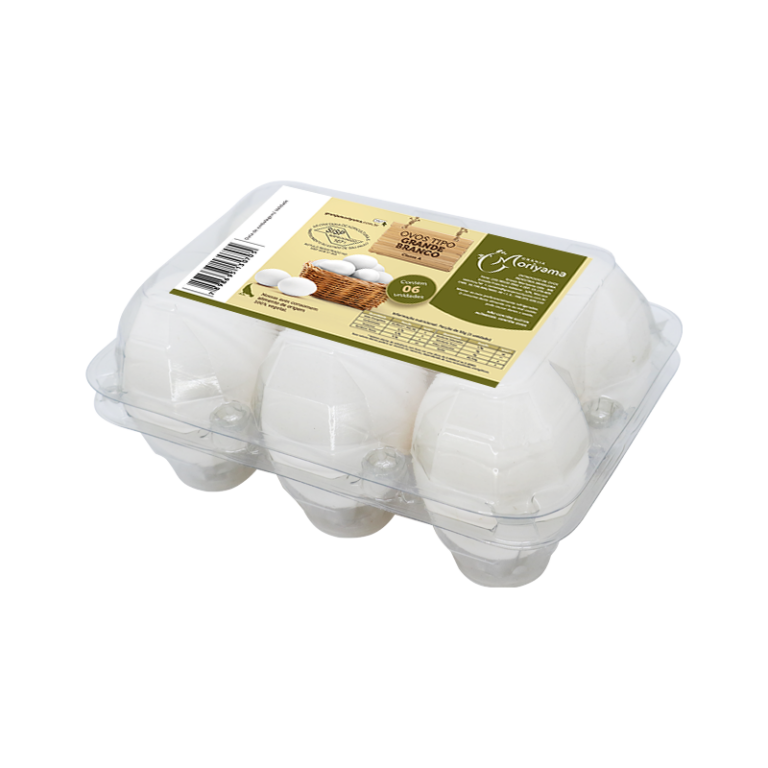 Ovos Tipo Grande Branco Bandeja com 06