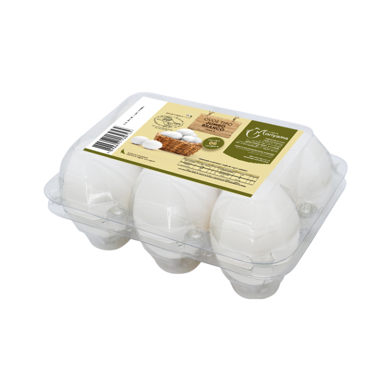 Ovos Tipo Jumbo Branco Bandeja com 06